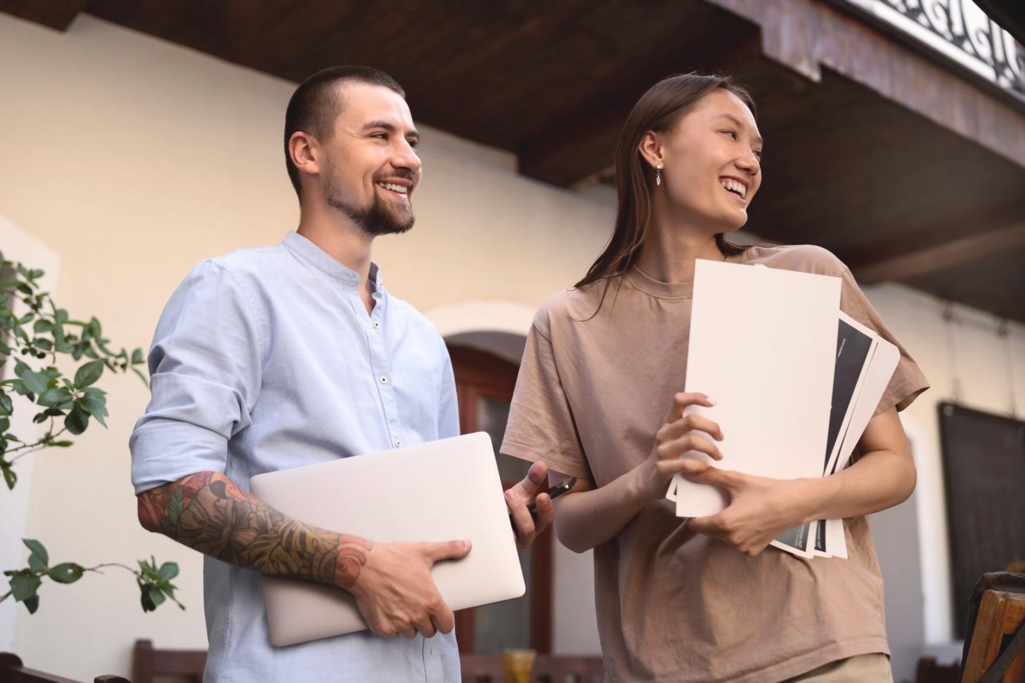 Professional reviewing financial documents and budget planning materials
